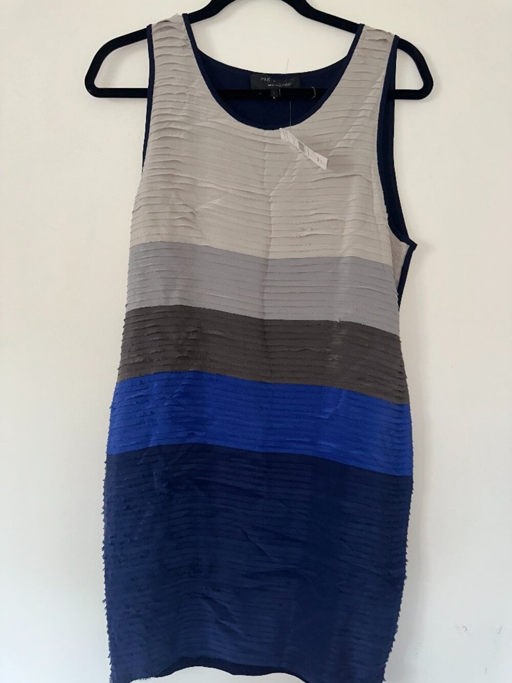 Rag & Bone Women's Multi Color Silk Stripe Tank Designer Y2K Dress